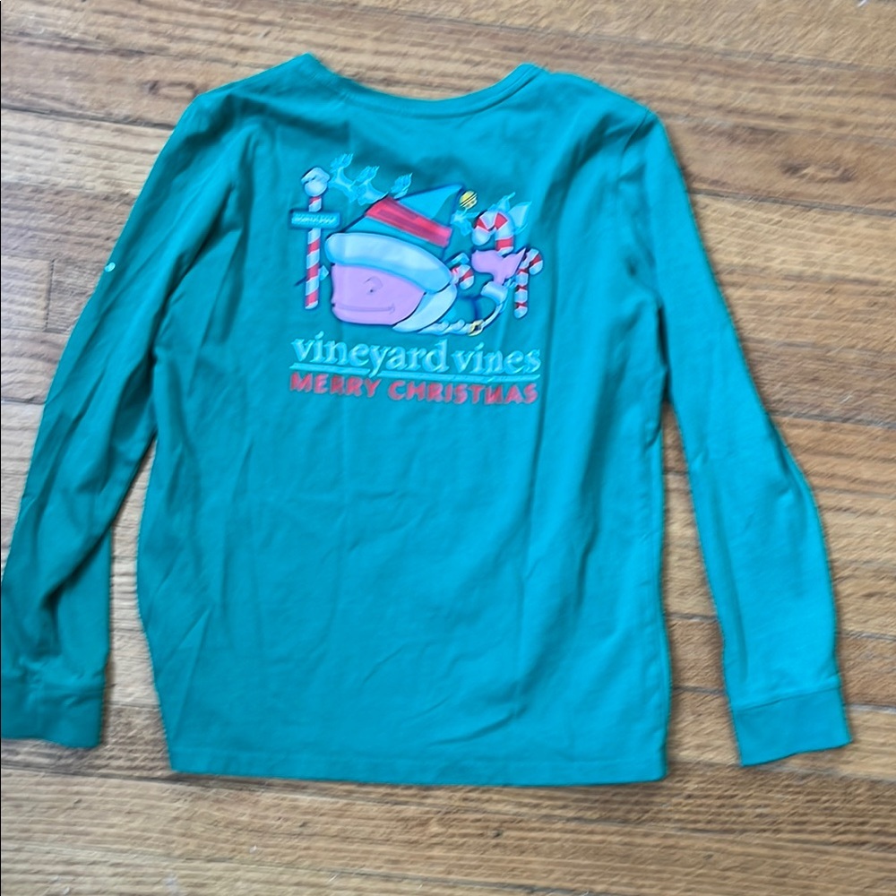 Vineyard‎ Vines Christmas Long Sleeve Tee, Size XS - Picture 5 of 6